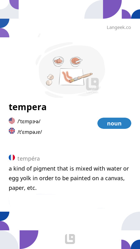 D Finition Et Signification De Tempera Dictionnaire Illustr