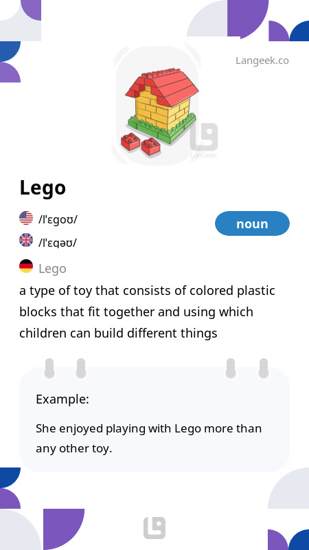 Definition Bedeutung von Lego Bildworterbuch