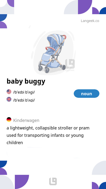 Definition Bedeutung von Baby buggy Bildworterbuch