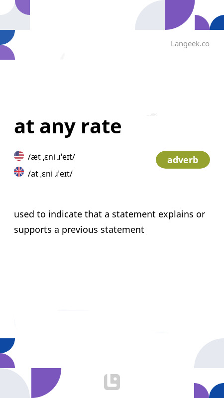 definition-meaning-of-at-any-rate-picture-dictionary