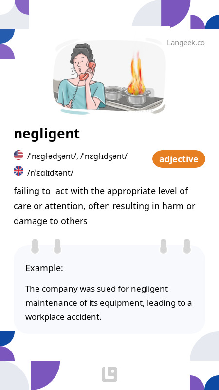 definition-meaning-of-negligent-langeek