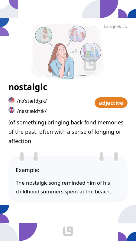 definition-meaning-of-nostalgic-picture-dictionary
