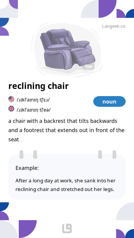 definition-meaning-of-reclining-chair-picture-dictionary