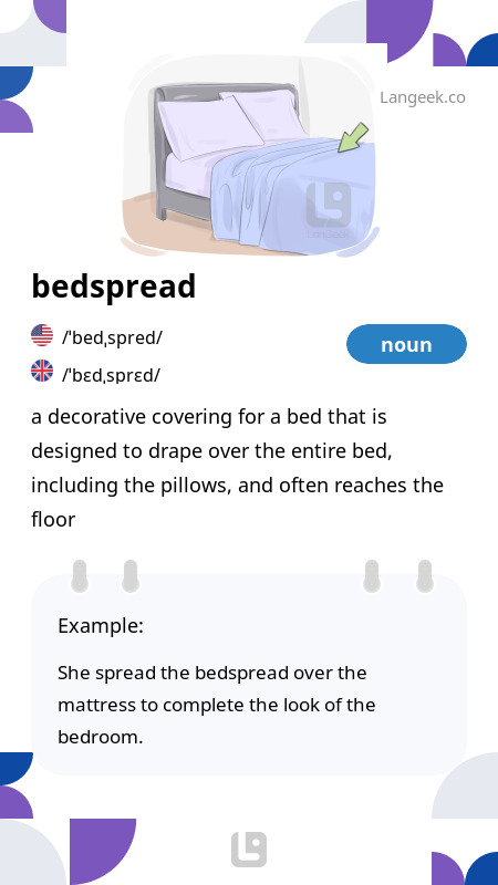 definition-meaning-of-bedspread-picture-dictionary