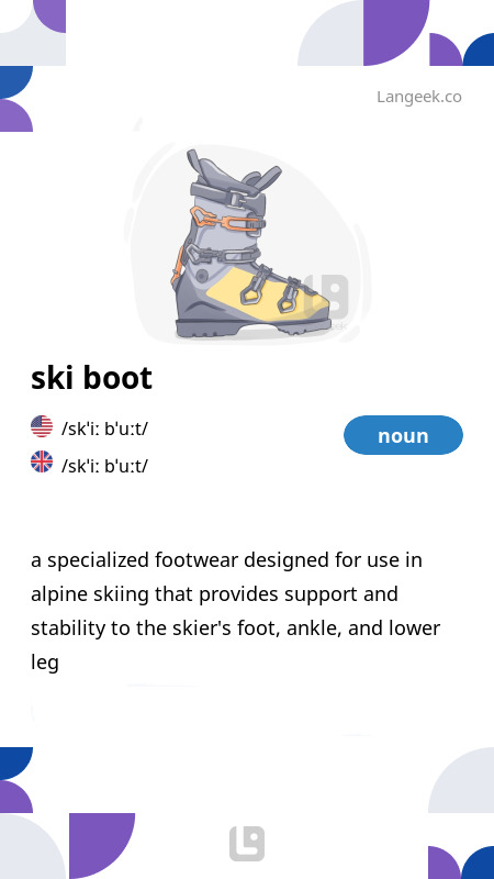 Definition Meaning Of Ski Boot LanGeek