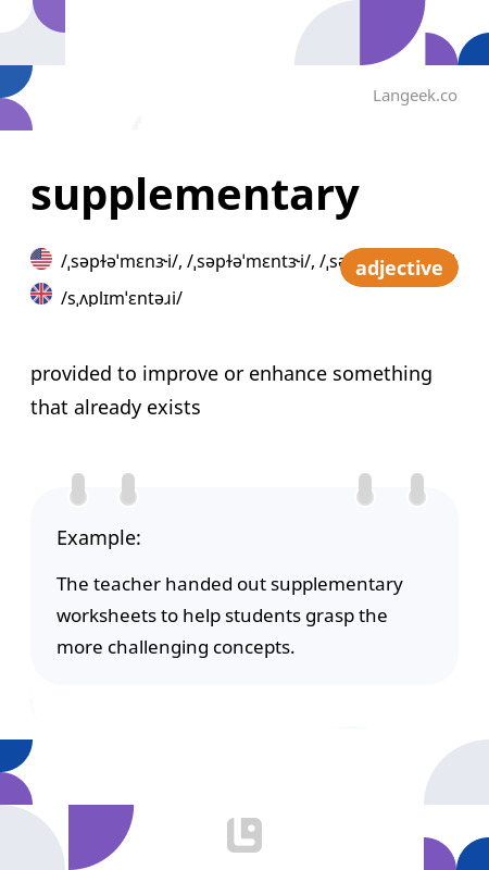 definition-meaning-of-supplementary-picture-dictionary