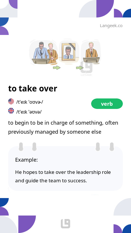Definition Meaning Of Take Over LanGeek