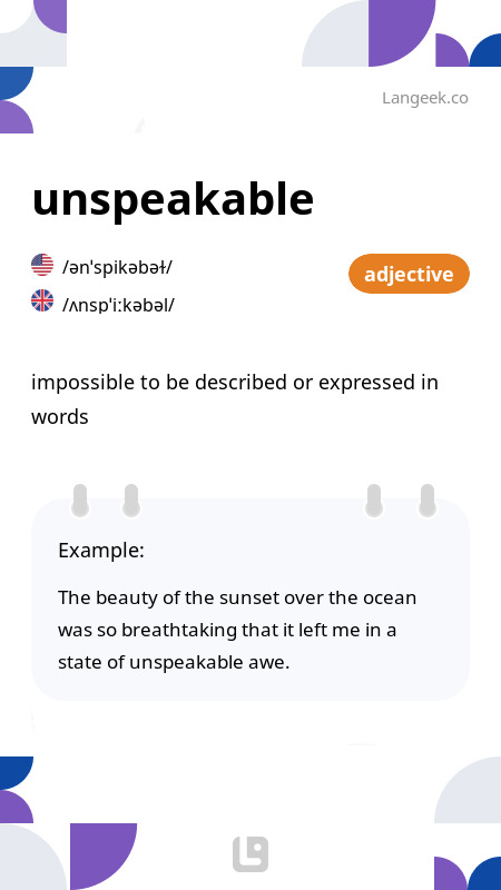 definition-meaning-of-unspeakable-picture-dictionary