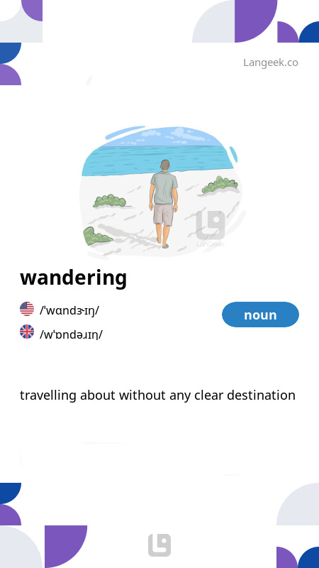 google meaning of wandering