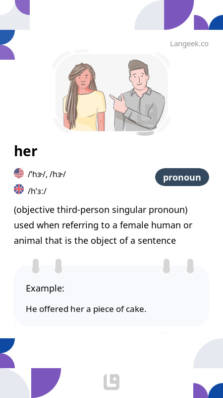 Definition & Meaning of "Her" | Picture Dictionary