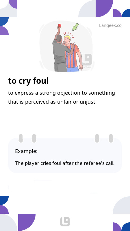 definition-meaning-of-cry-foul-picture-dictionary