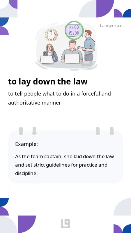 definition-meaning-of-lay-down-the-law-picture-dictionary