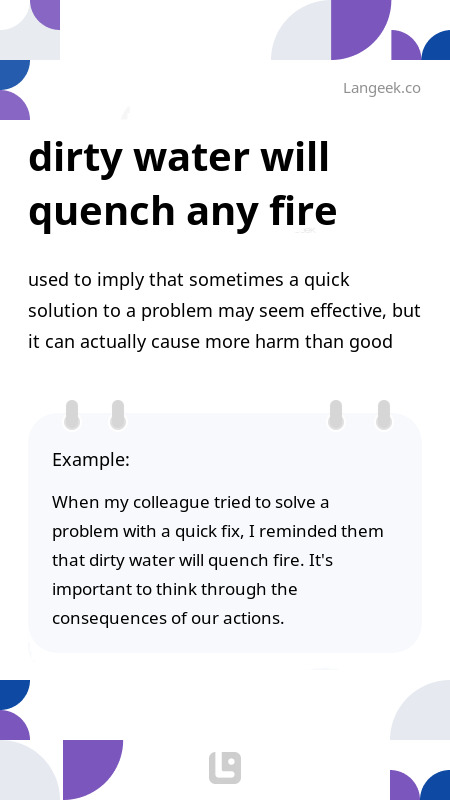 definition-meaning-of-dirty-water-will-quench-fire-picture-dictionary
