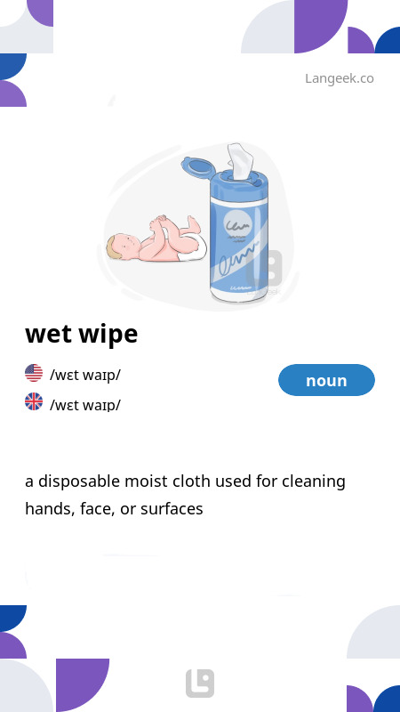 Wet wipe definition discount