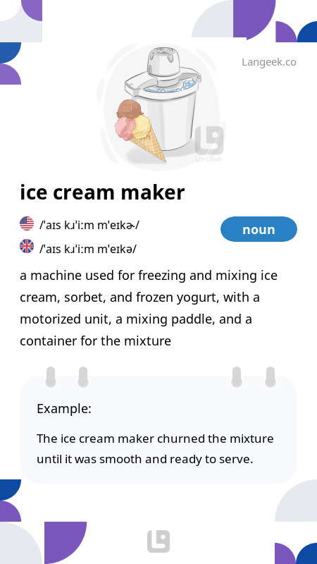 definition-meaning-of-ice-cream-maker-picture-dictionary