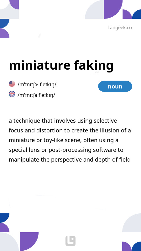 definition-meaning-of-miniature-faking-picture-dictionary