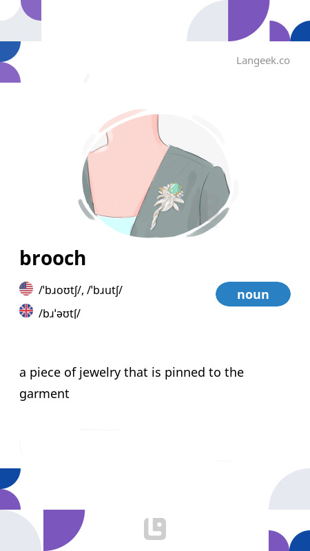 Definition Meaning of Brooch Picture Dictionary
