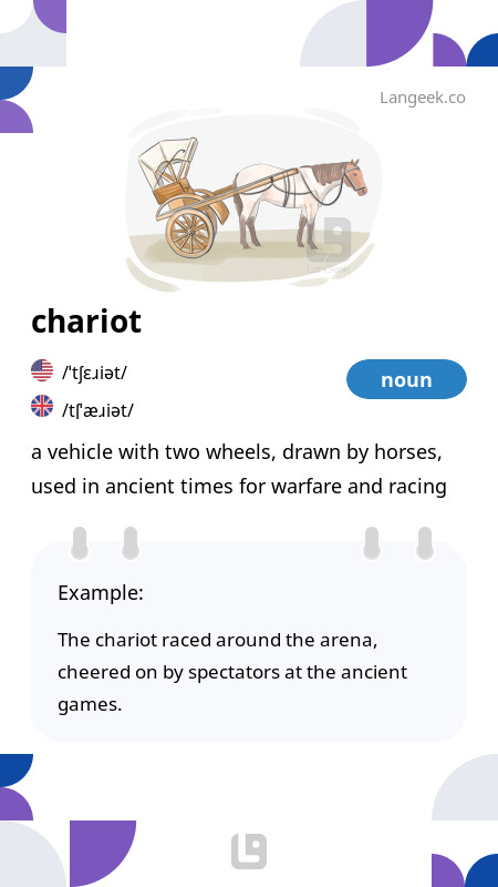 WHAT DOES THE WORD CHARIOT MEAN visual data 2