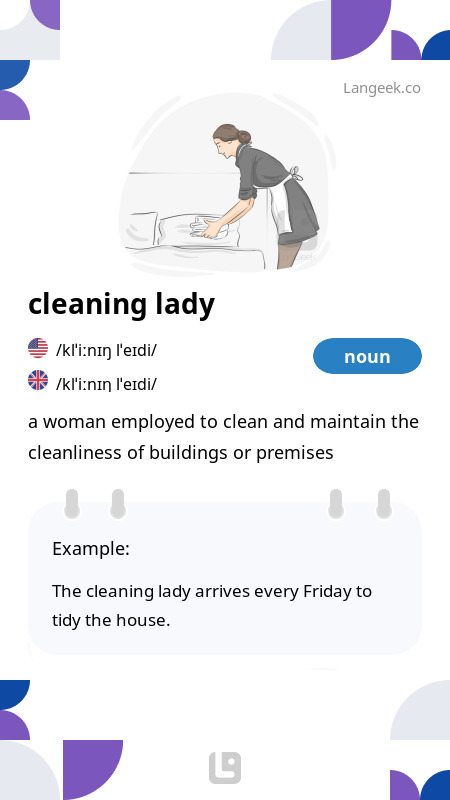 definition-meaning-of-cleaning-lady-picture-dictionary