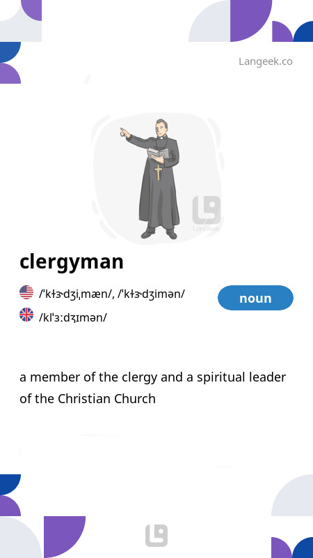 Definition Meaning Of Clergyman LanGeek Clergyman