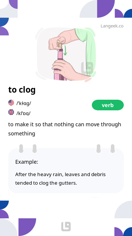 Definition Meaning of Clog Picture Dictionary
