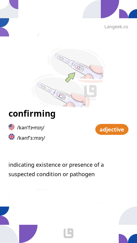 Definition Meaning Of Confirming LanGeek