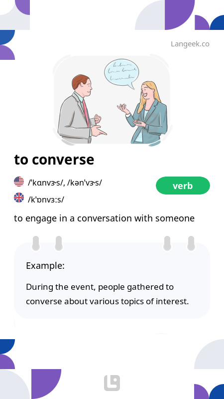 Meaning of conversed best sale