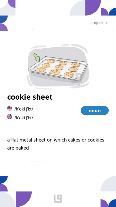 Cookie sheet definition best sale