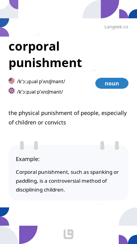 Definition & Meaning Of "Corporal Punishment" | Picture Dictionary