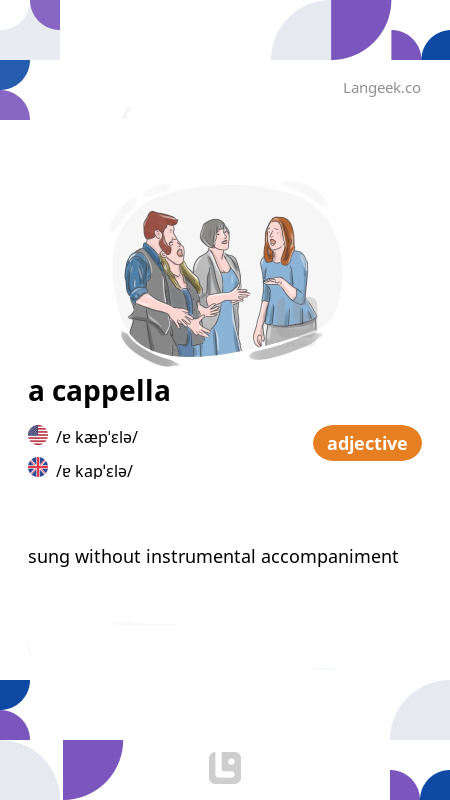 definition-meaning-of-a-cappella-picture-dictionary