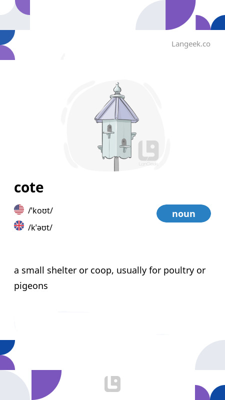 5 letter word with cote