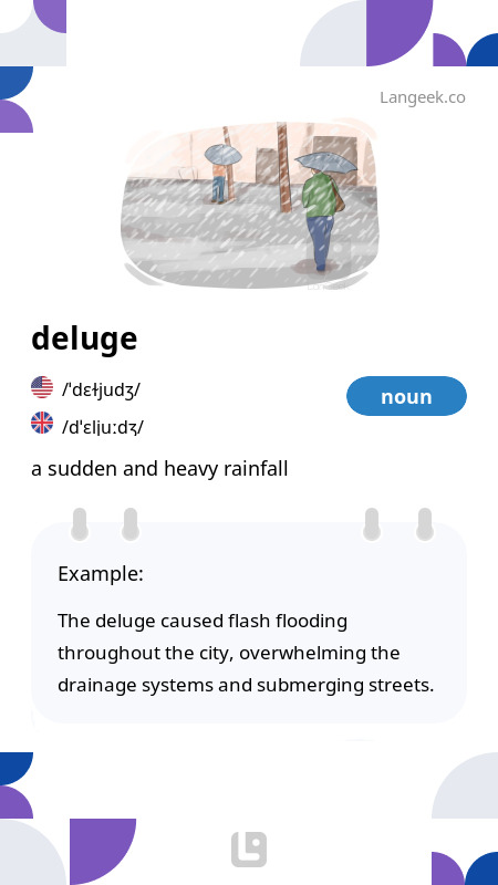 5 letter word using deluge