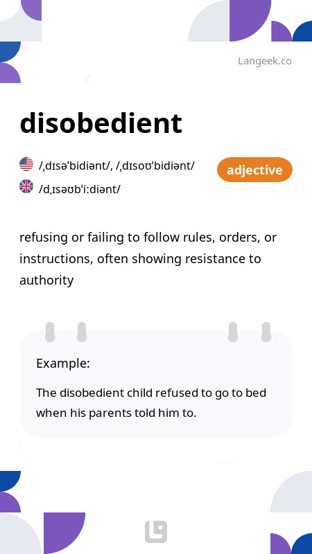 definition-meaning-of-disobedient-picture-dictionary
