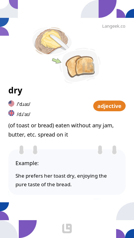 Definition & Meaning of "Dry" | Picture Dictionary