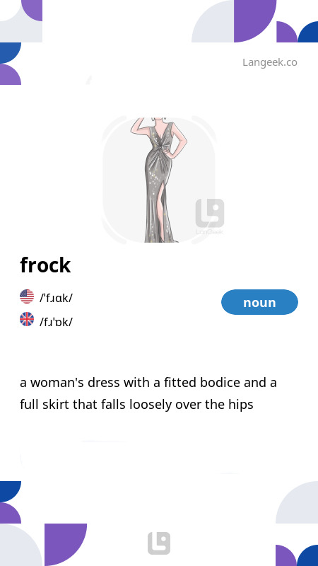 Definition Meaning of Frock Picture Dictionary