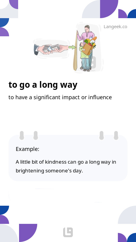 Definition And Meaning Of Go A Long Way Langeek