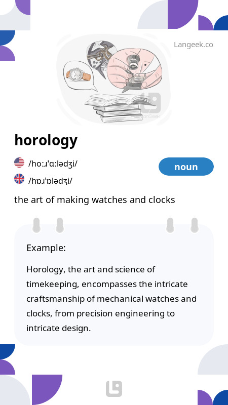 Horologist meaning sale