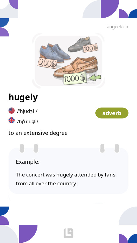 Definition Meaning of quot Hugely quot Picture Dictionary